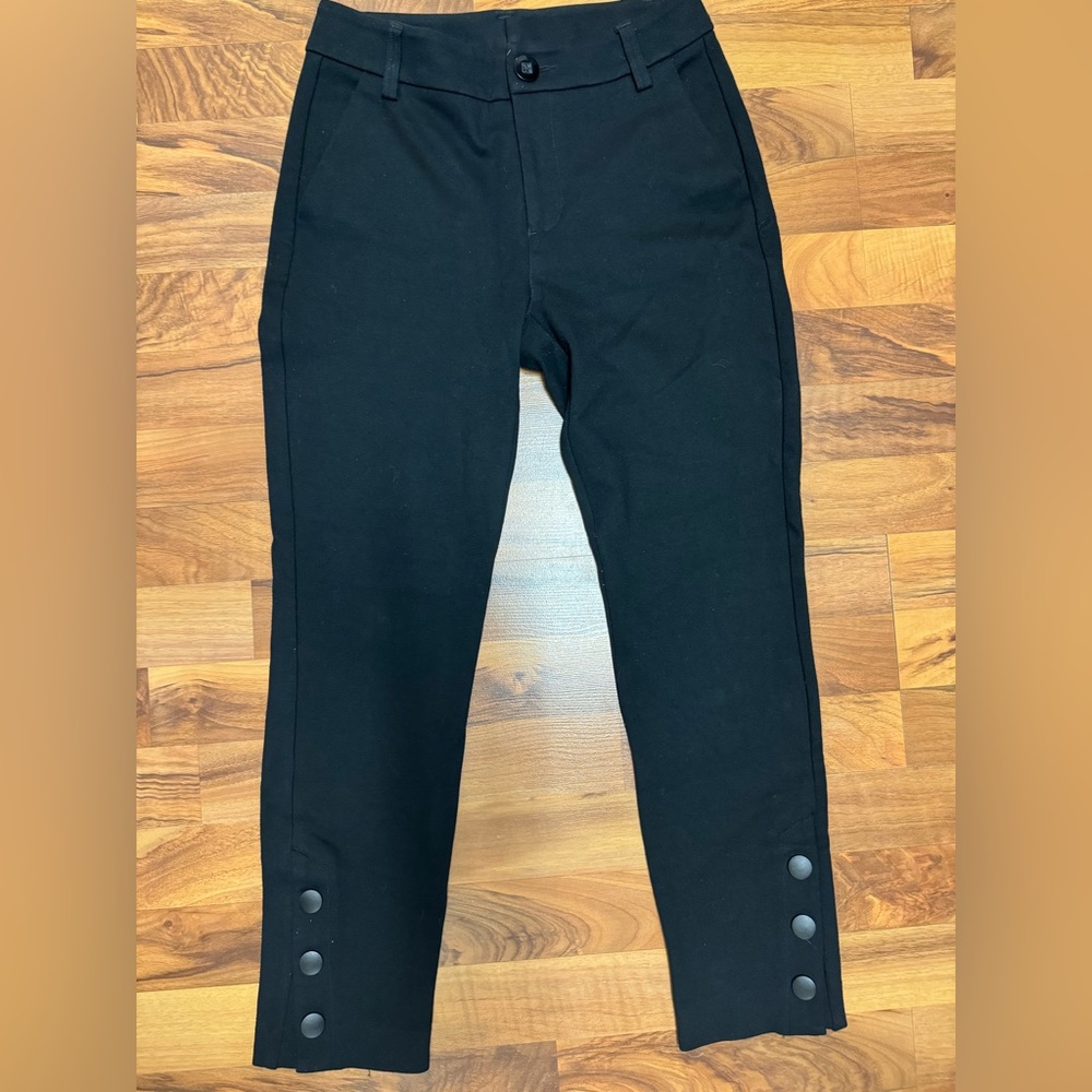 Cabi black crop ponte trouser, size 2
